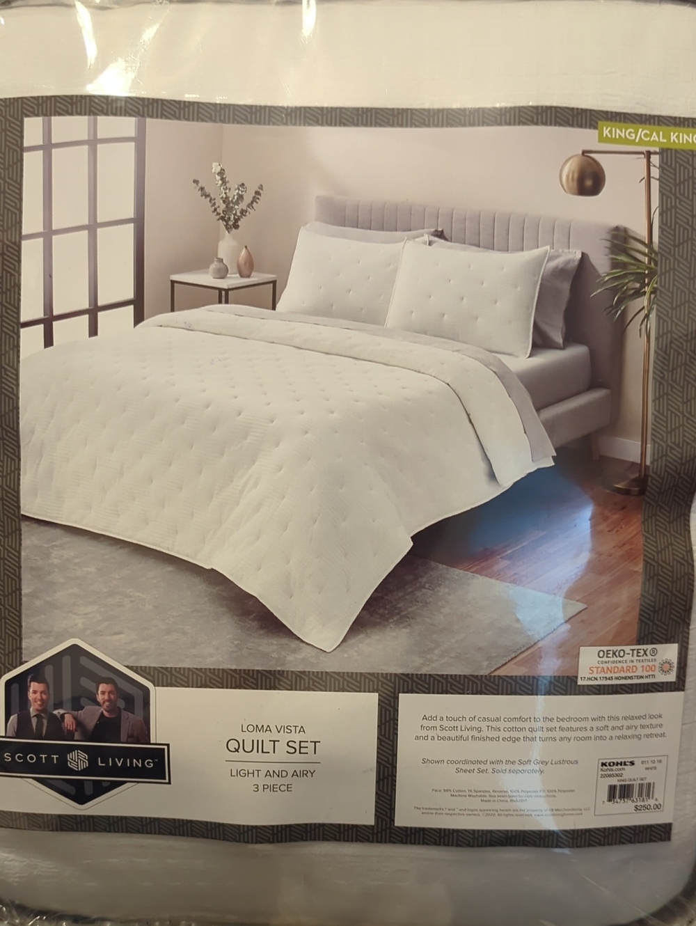 Scott Living Loma Vista Quilt Set textured Quilted Comforter Set King/cal King